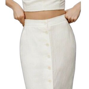 Aritzia Wilfred Lorient Cotton/Linen Pencil Skirt